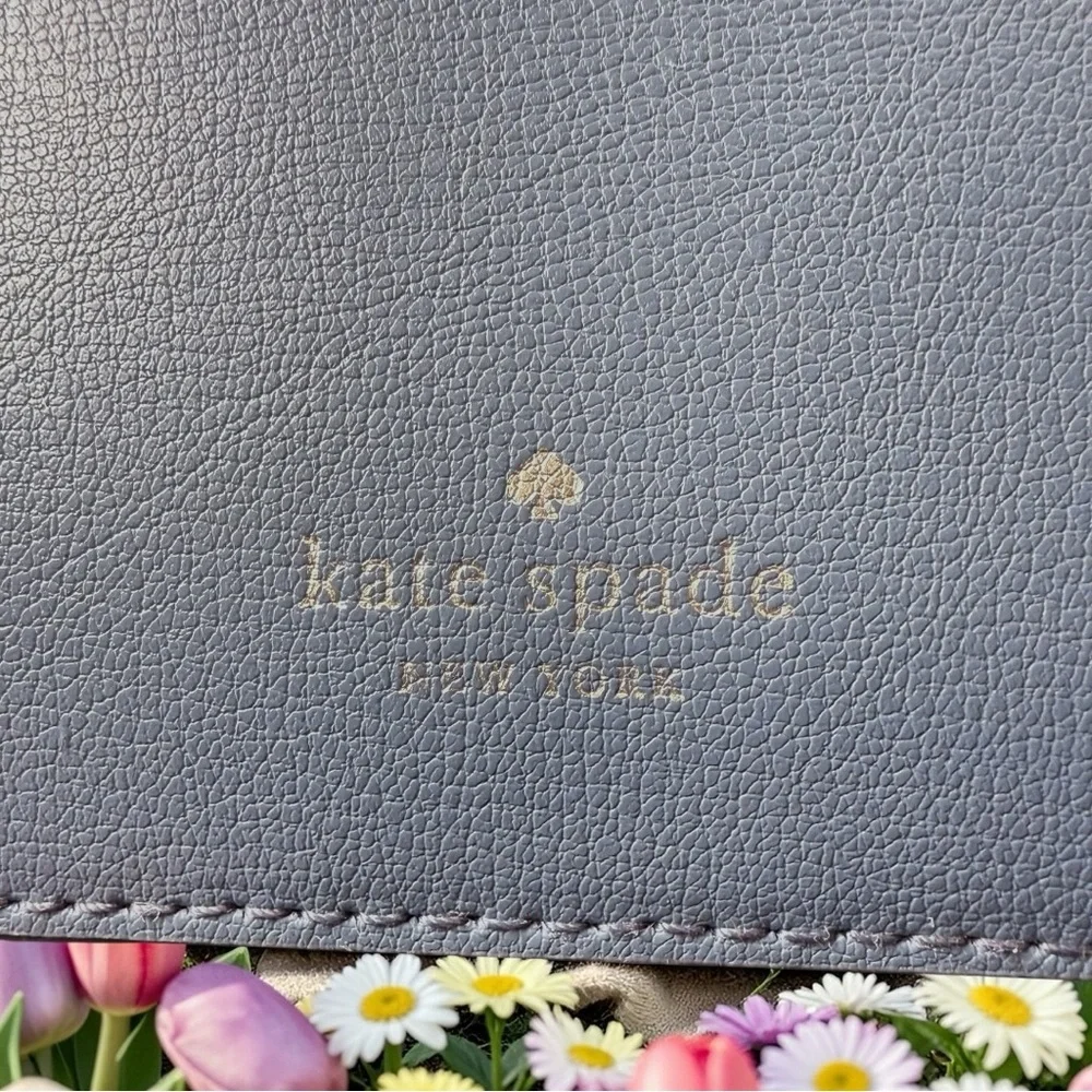 Kate Spade Adel Medium Top Zip Crossbody Shoulder Bag in Blueberry Cobbler 🫐🩵 - Picture 6 of 14